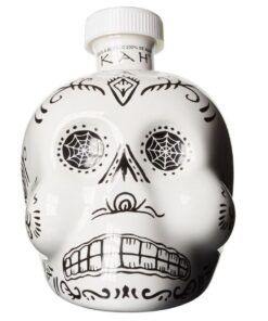 Botella Tequila KAH Blanco Calavera Frontal