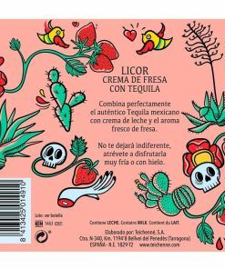 Etiqueta Botella Crema de Fresa Tequila Teichenne