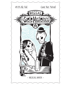Etiqueta Mezcal Siete Misterios Barril