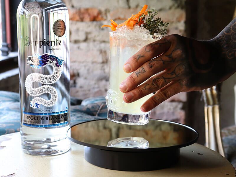 Coctel con Tequila Serpiente Emplumada Blanco