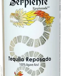 Etiqueta Botella Tequila Serpiente Emplumada Reposado
