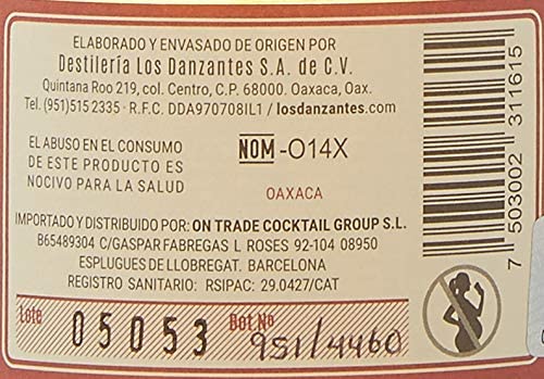 Etiqueta Mezcal Los Danzantes Reposado