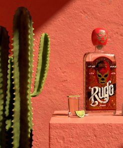 Botella Tequila Rudo Reposado con cactus