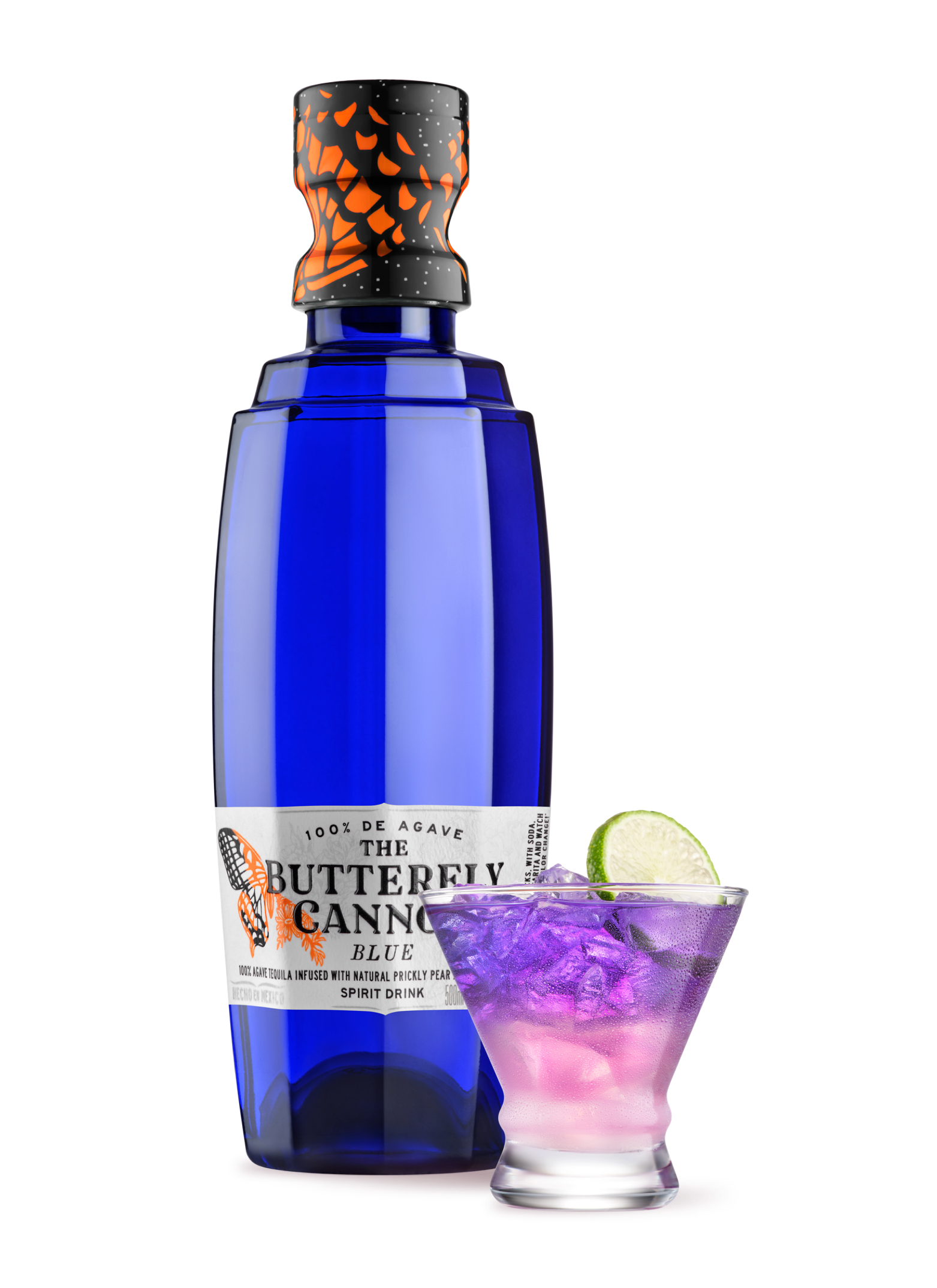 Coctel con Tequila Butterfly Cannon Blue