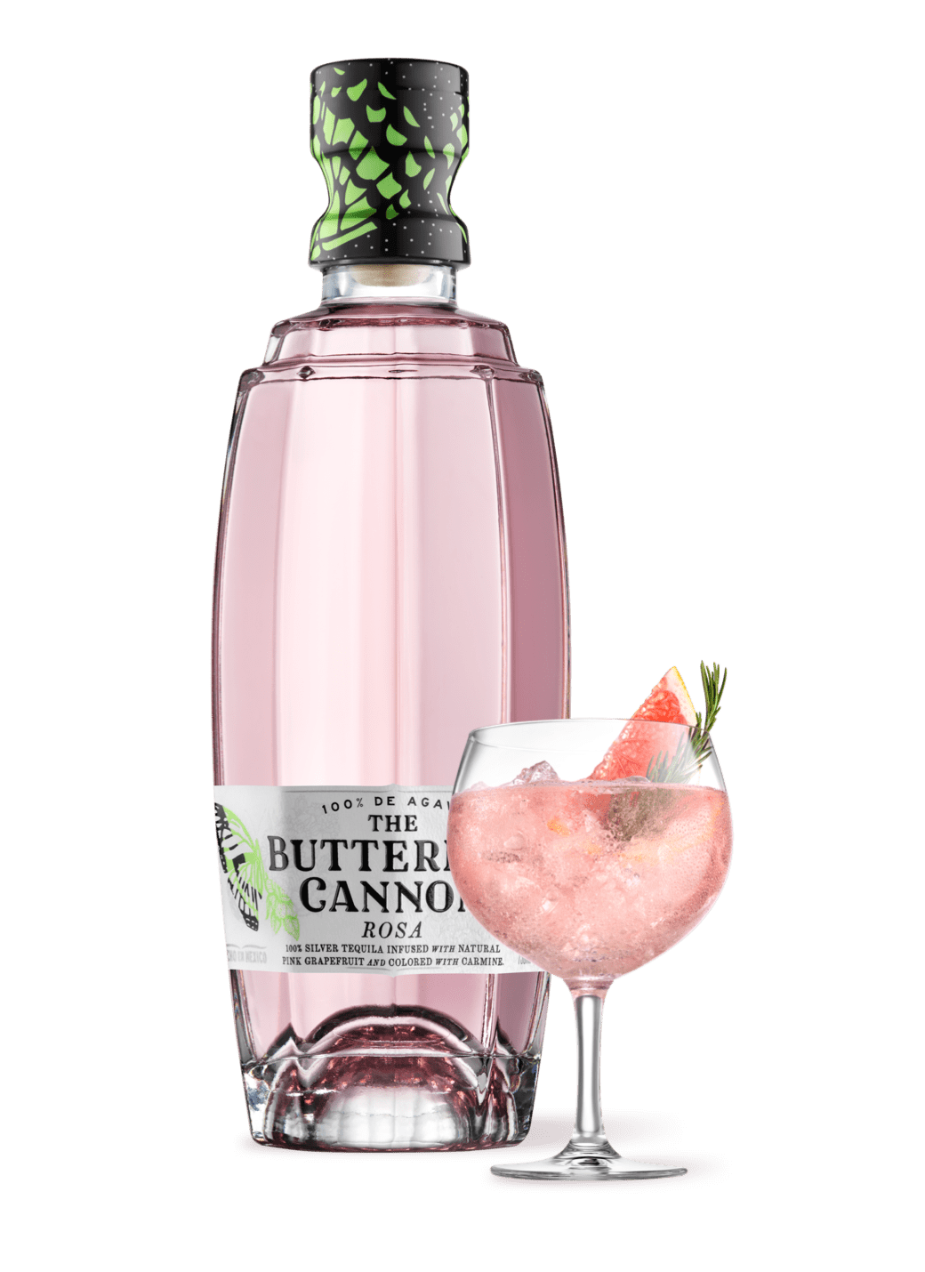 Coctel con Tequila Butterfly Cannon Rosa Pink