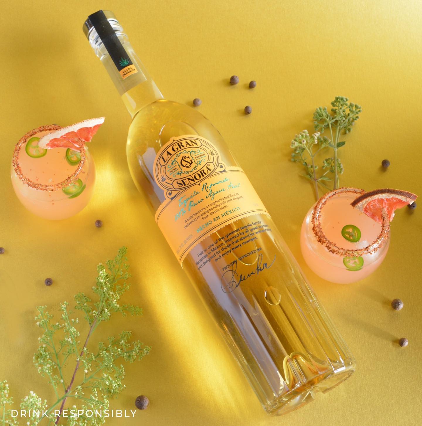 Coctel con Tequila La Gran Señora Reposado