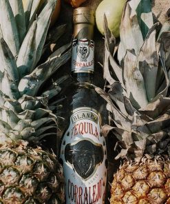 Tequila Corralejo Blanco entre piñas